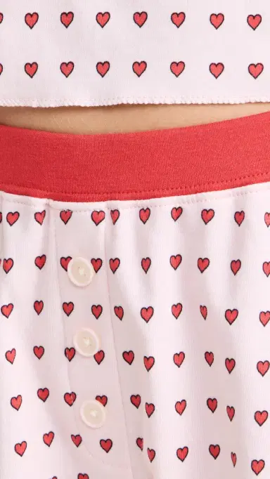 Cozyland by Morgan Lane Suzie Pajama Set Floating Hearts L | Thumbnail 6