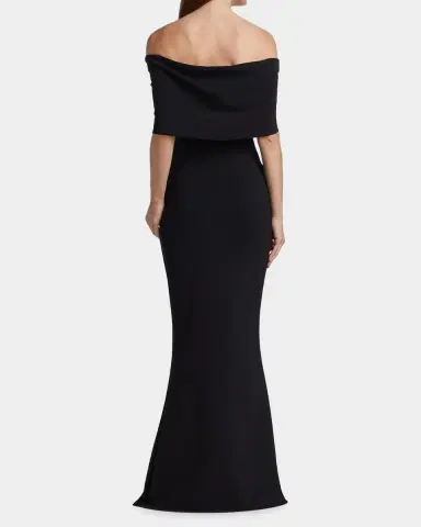 Chiara Boni La Petite Robe Portrait Neckline Stretch-Jersey Trumpet Gown | Thumbnail 3 Chiara Boni La Petite Robe Portrait Neckline Stretch-Jersey Trumpet Gown | Thumbnail 3