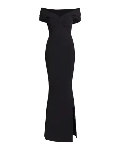 Chiara Boni La Petite Robe Portrait Neckline Stretch-Jersey Trumpet Gown | Thumbnail 1 Chiara Boni La Petite Robe Portrait Neckline Stretch-Jersey Trumpet Gown | Thumbnail 1