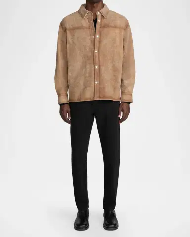 Frame Men's Suede Snap-Front Shirt Jacket | Thumbnail 2