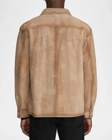 Frame Men's Suede Snap-Front Shirt Jacket | Thumbnail 3