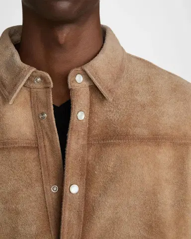 Frame Men's Suede Snap-Front Shirt Jacket | Thumbnail 5