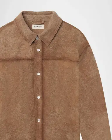 Frame Men's Suede Snap-Front Shirt Jacket | Thumbnail 8