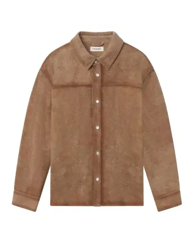 Frame Men's Suede Snap-Front Shirt Jacket | Thumbnail 1