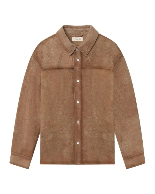 Frame Men's Suede Snap-Front Shirt Jacket