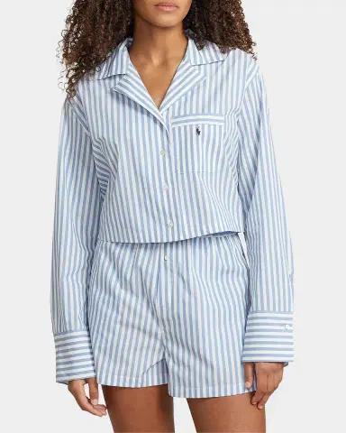Polo Ralph Lauren The Paige Cotton Poplin Pajama Set | Thumbnail 4