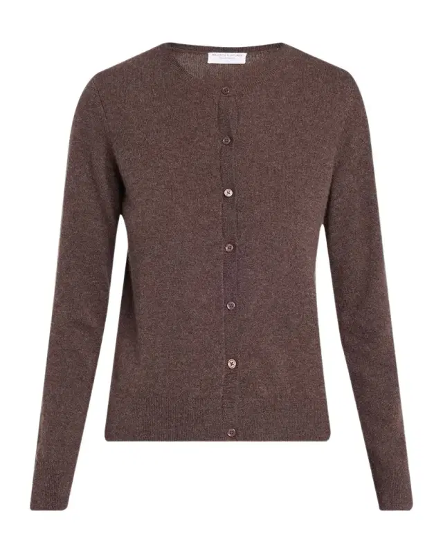 Majestic Filatures Cashmere Button-Front Crewneck Cardigan