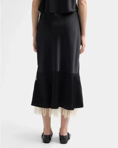 Cinq à Sept Esme Lace Satin Liore Midi Skirt | Thumbnail 3