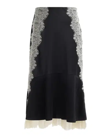 Cinq à Sept Esme Lace Satin Liore Midi Skirt | Thumbnail 1