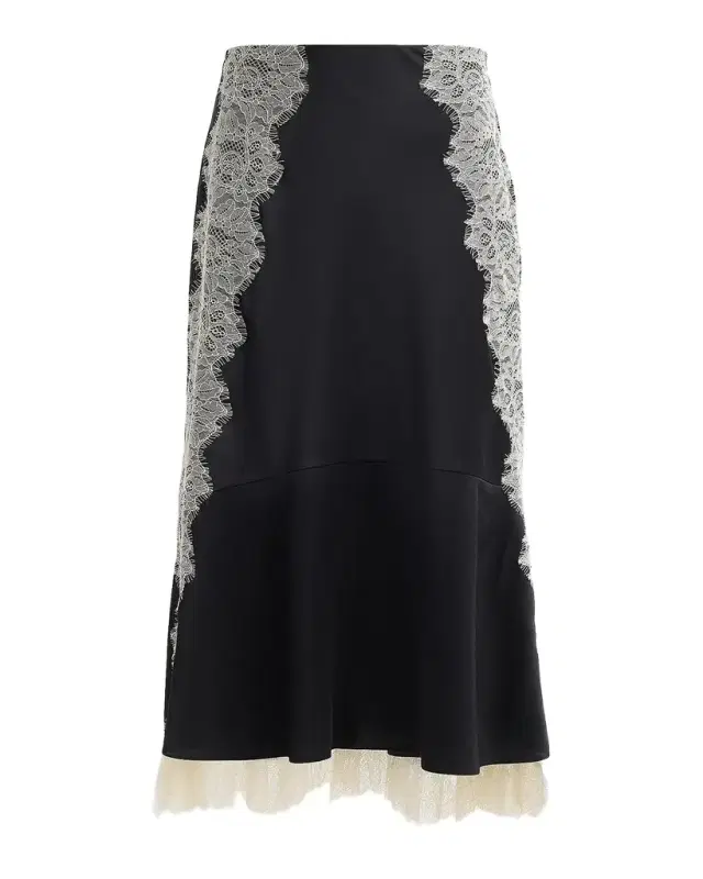 Cinq à Sept Esme Lace Satin Liore Midi Skirt