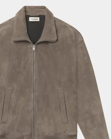 Frame Men's Suede Full-Zip Bomber Jacket | Thumbnail 8 Frame Men's Suede Full-Zip Bomber Jacket | Thumbnail 8