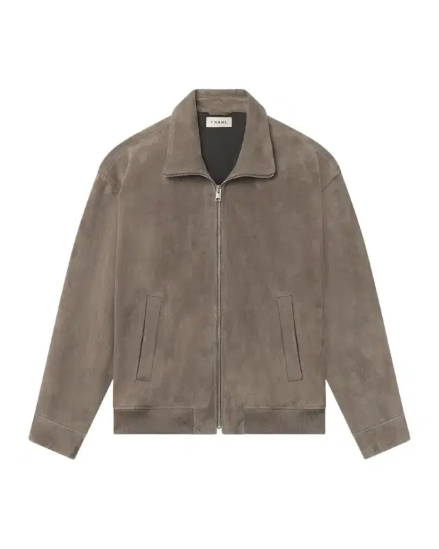 Frame Men's Suede Full-Zip Bomber Jacket