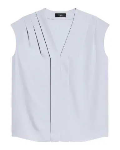 Theory Pleated Silk Top | Thumbnail 1 Theory Pleated Silk Top | Thumbnail 1