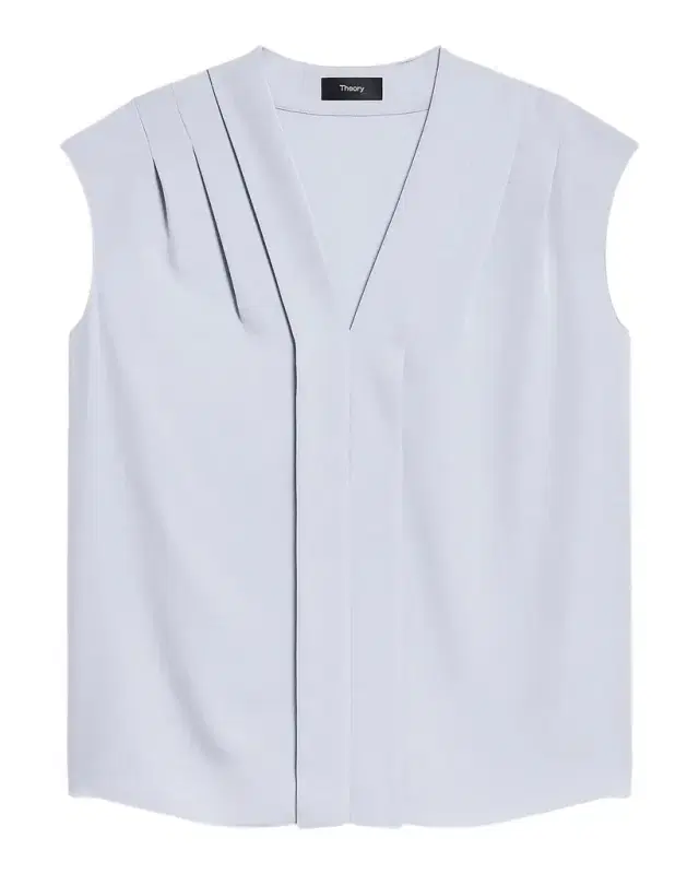 Theory Pleated Silk Top