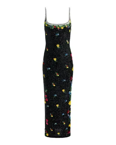 Alice + Olivia Julia Beaded Floral Sequin Column Gown | Thumbnail 1