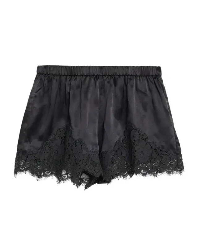 RE/DONE Jennie Lace-Trim Satin Shorts