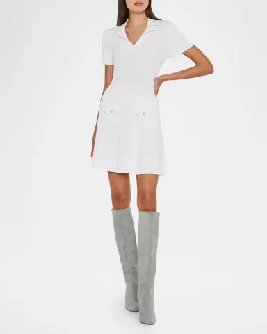 Milly Romy A-Line Rib Knit Mini Dress | Thumbnail 2