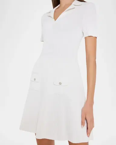 Milly Romy A-Line Rib Knit Mini Dress | Thumbnail 4