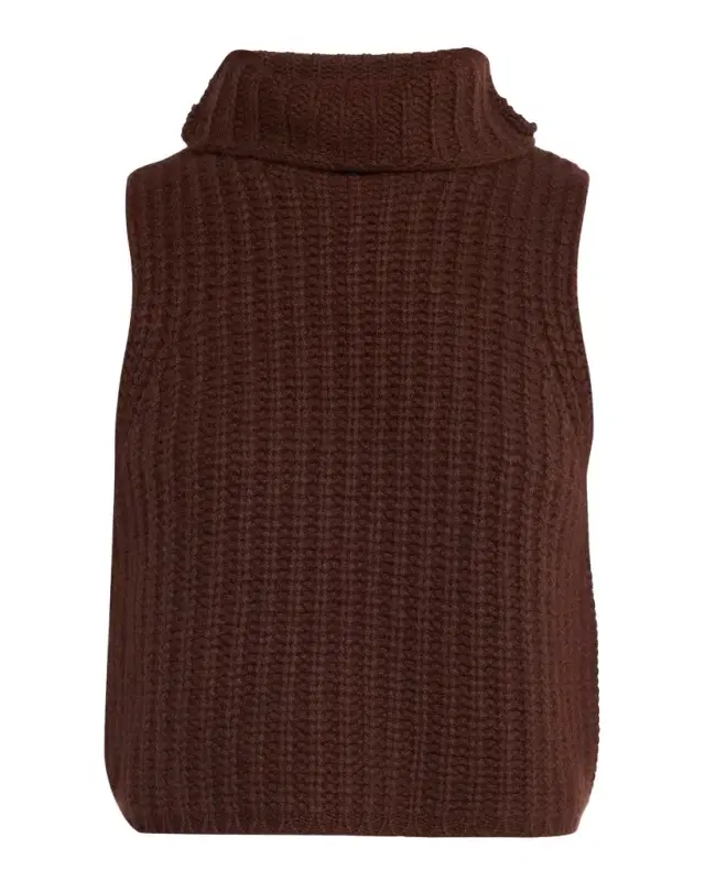Sablyn Saige Cropped Cashmere Turtleneck Sweater Vest