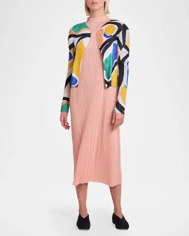 Issey Miyake Roll Printed Plisse Open Cardigan | Thumbnail 2