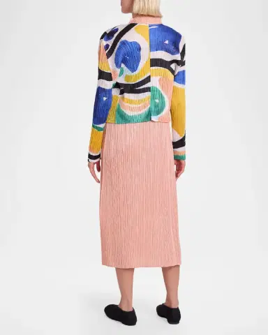 Issey Miyake Roll Printed Plisse Open Cardigan | Thumbnail 3