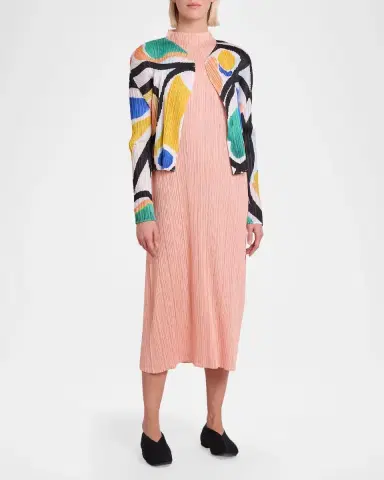 Issey Miyake Roll Printed Plisse Open Cardigan | Thumbnail 4