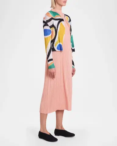 Issey Miyake Roll Printed Plisse Open Cardigan | Thumbnail 6