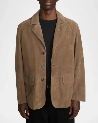 Frame Men's Suede Single-Breasted Blazer | Thumbnail 4