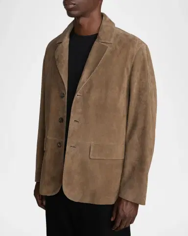 Frame Men's Suede Single-Breasted Blazer | Thumbnail 7