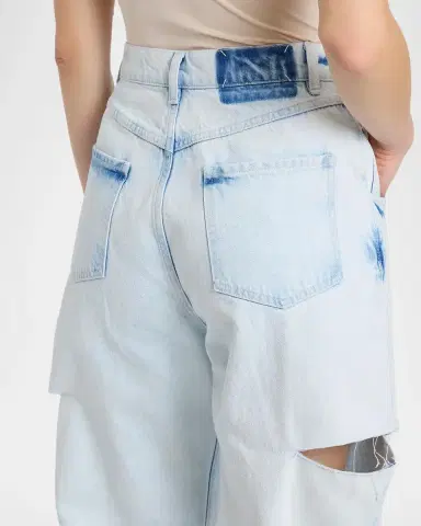 MM6 MAISON MARGIELA Cutout Straight-Leg Jeans | Thumbnail 5