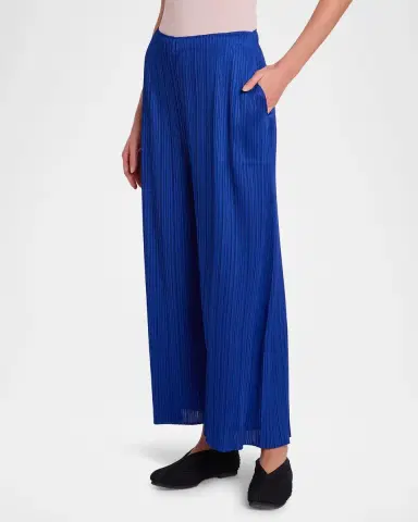 Issey Miyake Monthly Colors: July Pleated Wide-Leg Crop Pants | Thumbnail 6