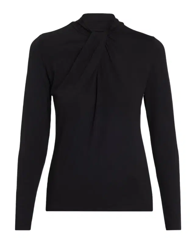 Majestic Filatures Soft Touch Twist-Front Keyhole Cutout Top