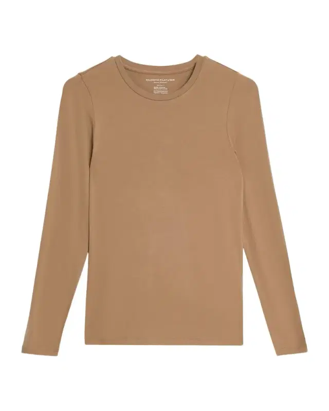 Majestic Filatures Soft Touch Long-Sleeve Crewneck T-Shirt