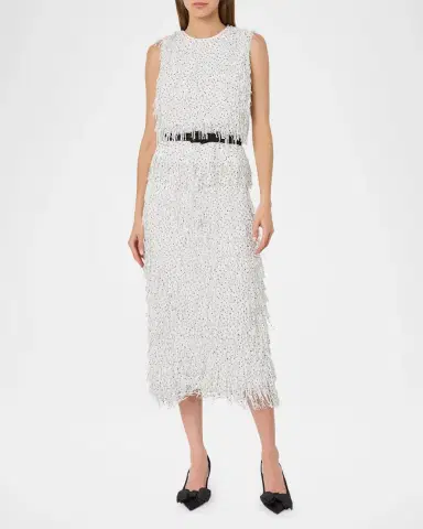 Milly Royce Sleeveless Fringe Polka Dot Blouse | Thumbnail 2 Milly Royce Sleeveless Fringe Polka Dot Blouse | Thumbnail 2
