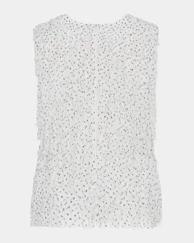 Milly Royce Sleeveless Fringe Polka Dot Blouse | Thumbnail 5 Milly Royce Sleeveless Fringe Polka Dot Blouse | Thumbnail 5