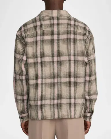 Frame Men's Wool and Nylon Maxi-Plaid Overshirt | Thumbnail 3 Frame Men's Wool and Nylon Maxi-Plaid Overshirt | Thumbnail 3