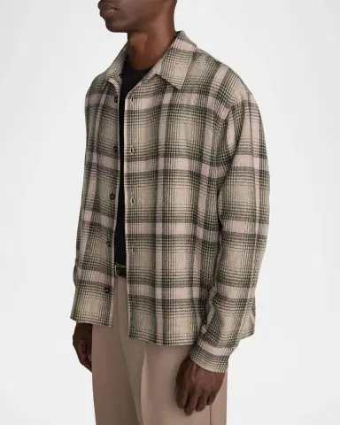 Frame Men's Wool and Nylon Maxi-Plaid Overshirt | Thumbnail 6 Frame Men's Wool and Nylon Maxi-Plaid Overshirt | Thumbnail 6