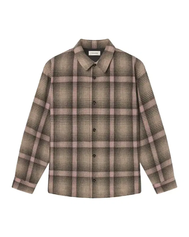 Frame Men's Wool and Nylon Maxi-Plaid Overshirt