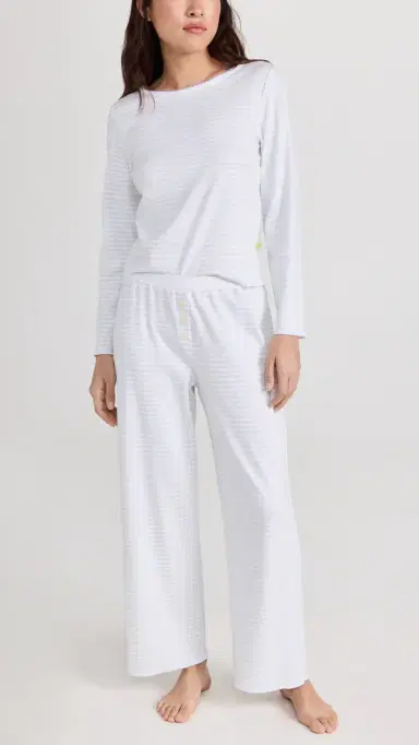 Cozyland by Morgan Lane Ellie Pajama Set Sky Stripe L | Thumbnail 2