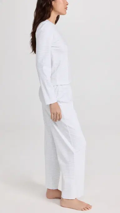 Cozyland by Morgan Lane Ellie Pajama Set Sky Stripe L | Thumbnail 4