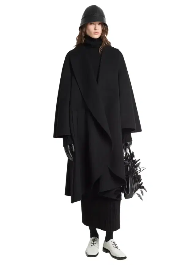 Michael Kors Collection Double Faced Wool Melton Opera Clutch Coat