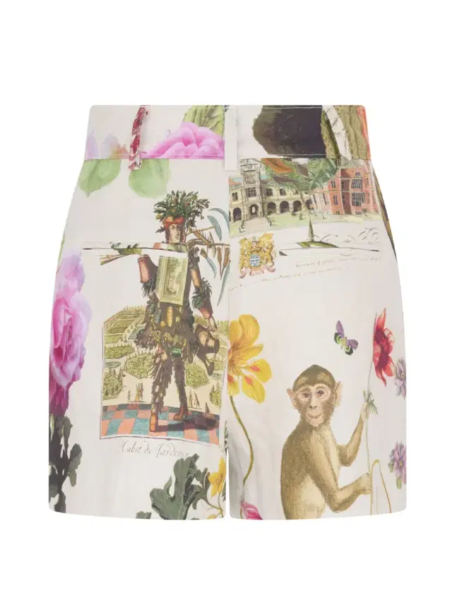 Libertine Hollyhock Linen Sailor Shorts