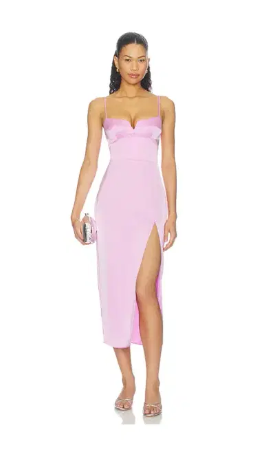 Amanda Uprichard Lyra Midi Dress | Thumbnail 1 Amanda Uprichard Lyra Midi Dress | Thumbnail 1