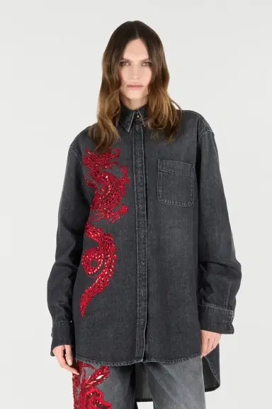 Roberto Cavalli Shirt With Embroidery And Sequins | Thumbnail 2