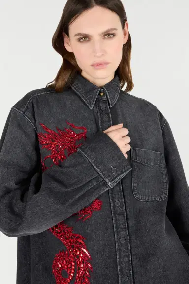 Roberto Cavalli Shirt With Embroidery And Sequins | Thumbnail 5