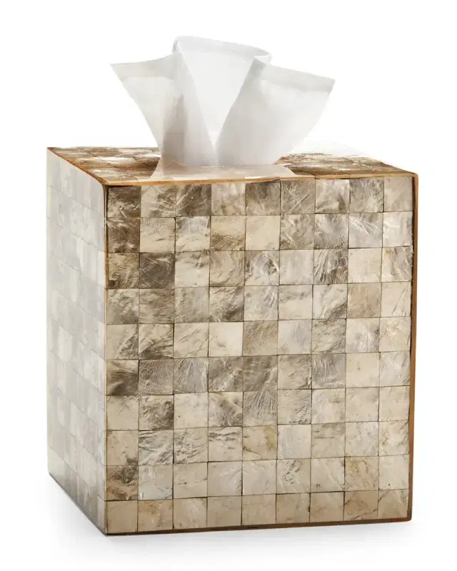 Labrazel Capiz Champagne Tissue Box Cover