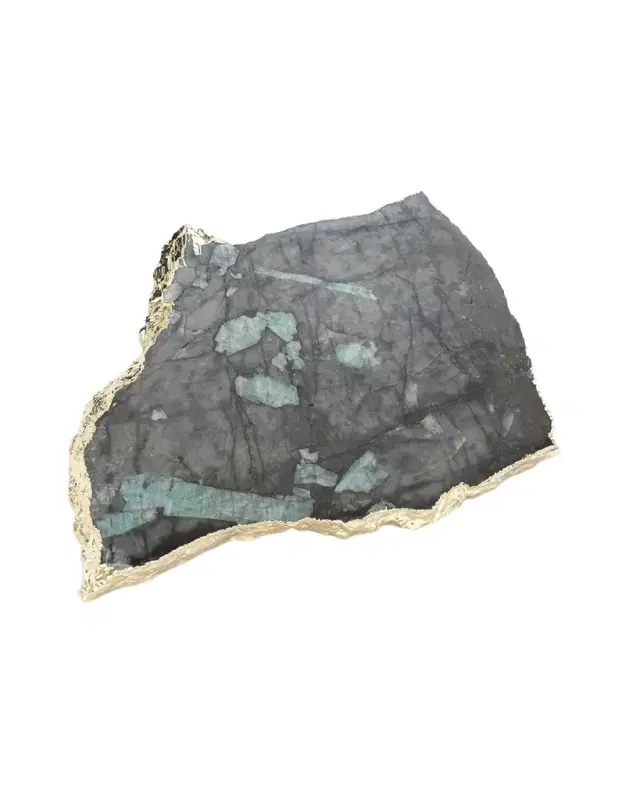 Anna New York Kiva Large Emerald Platter, Gold