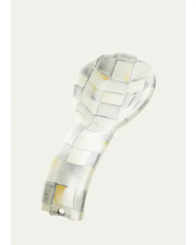 MacKenzie-Childs Sterling Check Spoon Rest