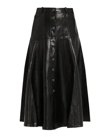 Cinq à Sept Veena Vegan Leather Midi Skirt | Thumbnail 1