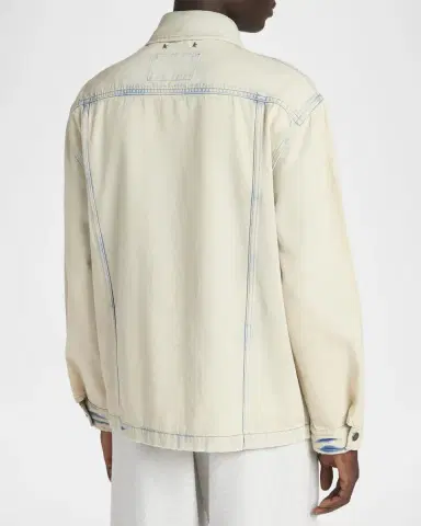 Golden Goose Men's Bleached Denim Jacket | Thumbnail 3